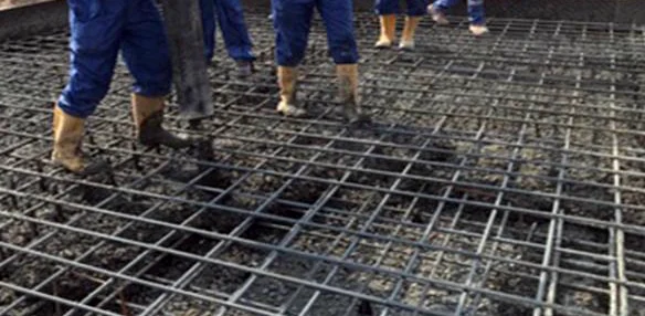 Concrete placement team