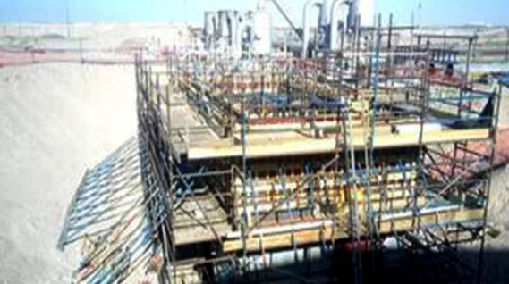Scaffolding and site works