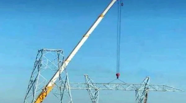 Transmission tower erection